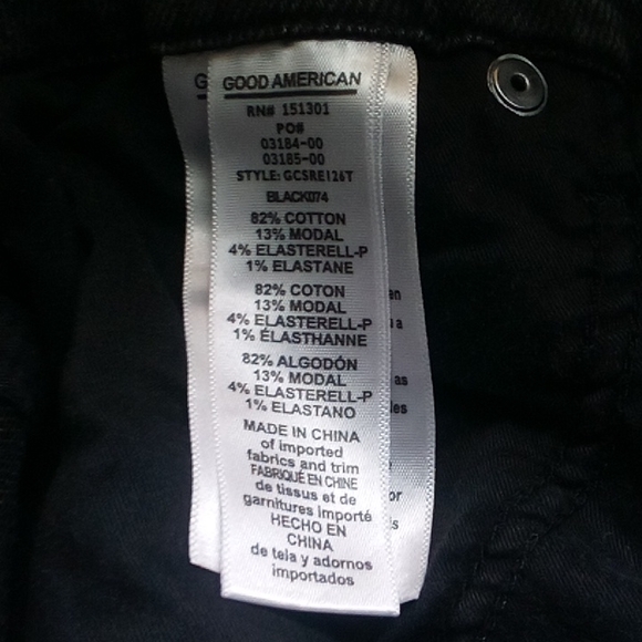 NWT Good American Good curve raw edge ankle skinny - Picture 10 of 10